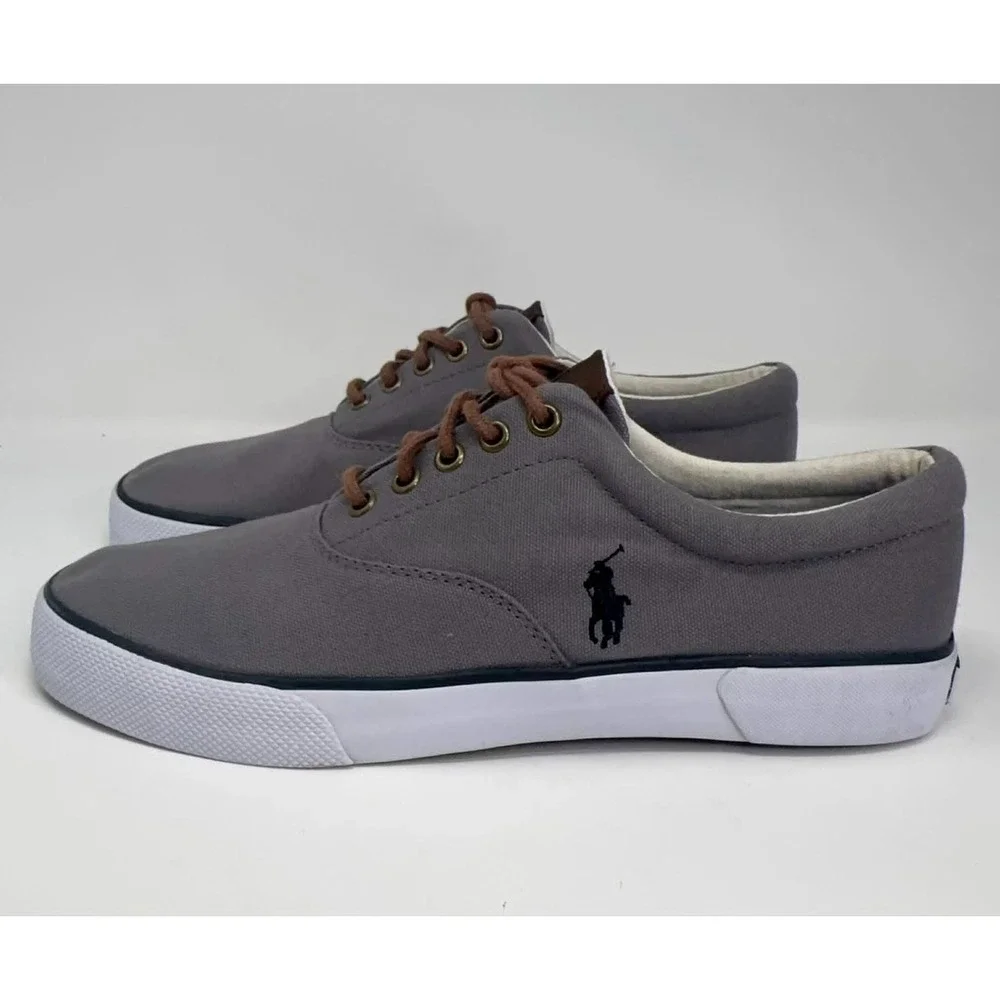 Polo Ralph Lauren Forestmont II Boat Shoe Sneaker Men's 9.5D Grey Blue Pony Prep
